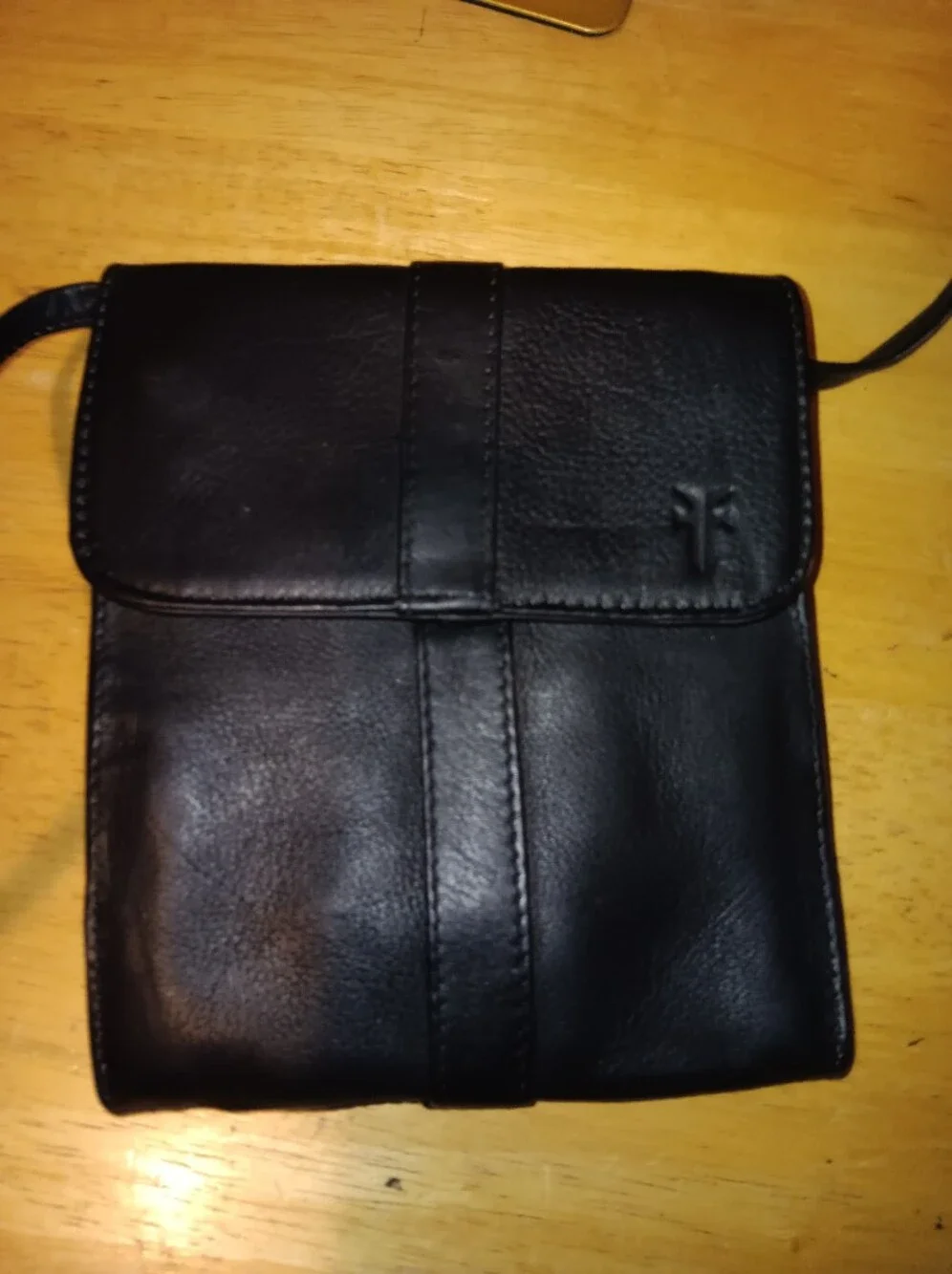Frye Black Leather Crossbody Bag